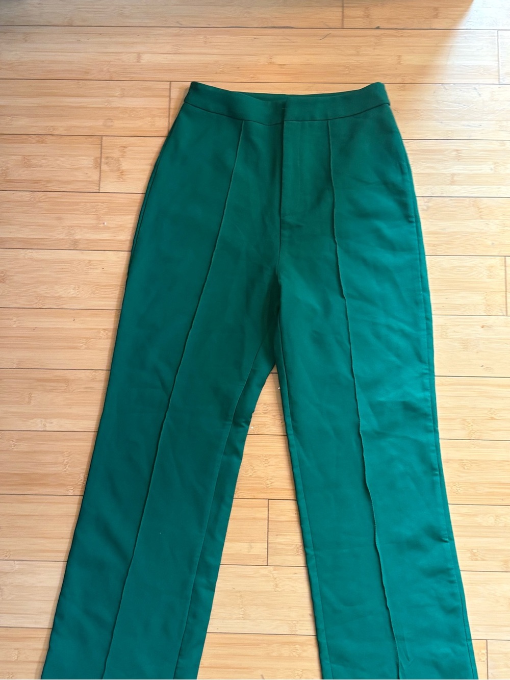 Women’s High-Waist Emerald Green Tailored Pants